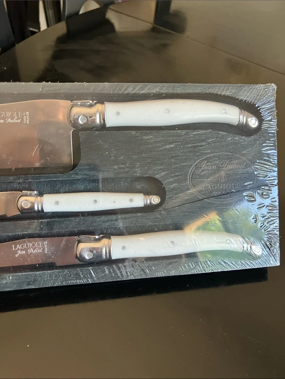 Laguiole White Cheese Knife Set - 3-Piece Stainless Collection